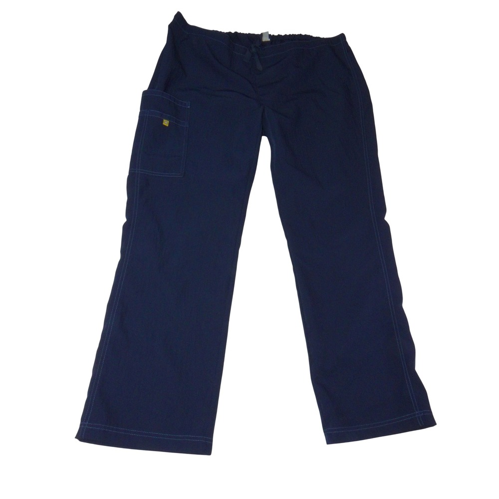 Life is Good Navy Blue Spread Good Cheer Cargo Scrub Pants Mens XL Relaxed Fit